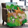 thumbnail image 6 of Farm Animal Throw Blanket Cute Farm Animal Blanket for Kids Soft Cozy Flannel Farm Dog Pig Lamb Hen Horse Cow Blankets Fluffy Fleece Cartoon Animal Blanket for Toddler Child Girl Boy Gifts(60"x80"), 6 of 10