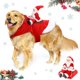 thumbnail image 1 of Dog Christmas Costume Santa Claus Riding on Dog Apparel Party Dressing Up Clothing for Outfit for Dogs Hoodie Coat Clothes, 1 of 5