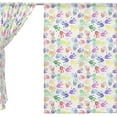 thumbnail image 3 of Coolnut Childish Hands Print Sheer Gauze Door Curtain Window Curtain Drapes for Living Room Kids Bedroom Window Treatment Decor W55 x L84 In 2 Panels, 3 of 4