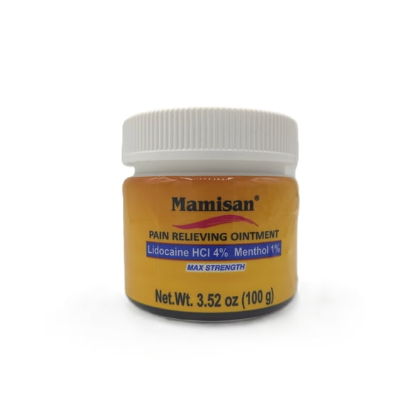Mamisan Lidocaine Pain Relief Ointment, 3.52 oz, 100g