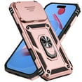 thumbnail image 3 of TECH CIRCLE for iPhone 17 Pro PC+TPU Hybrid Case with Slide Camera Lens Cover, Military-Grade Magnetic Ring Car Mount Holder Kickstand Dual Layer Shockproof Protective Cover,Rosegold, 3 of 9