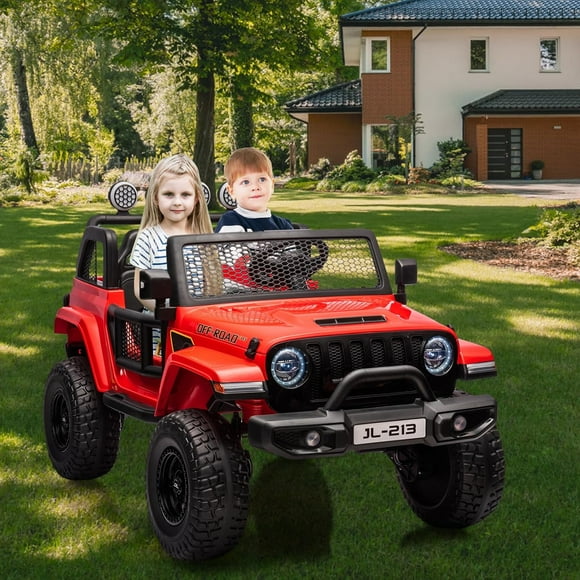 Royalbelle Red 24v Ride on Car for Ages 3-8, 2-Seater UTV Truck with Remote
