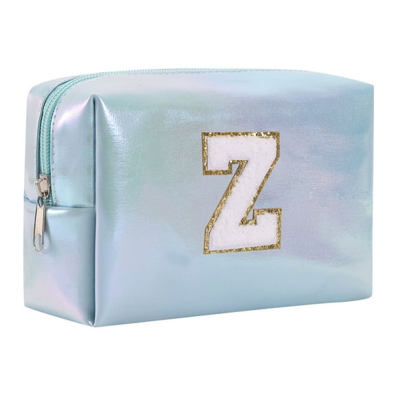 Large Capacity Embroidered Alphabet Cosmetic Makeup Bag Toiletry Travel Storage Clutch Handbag