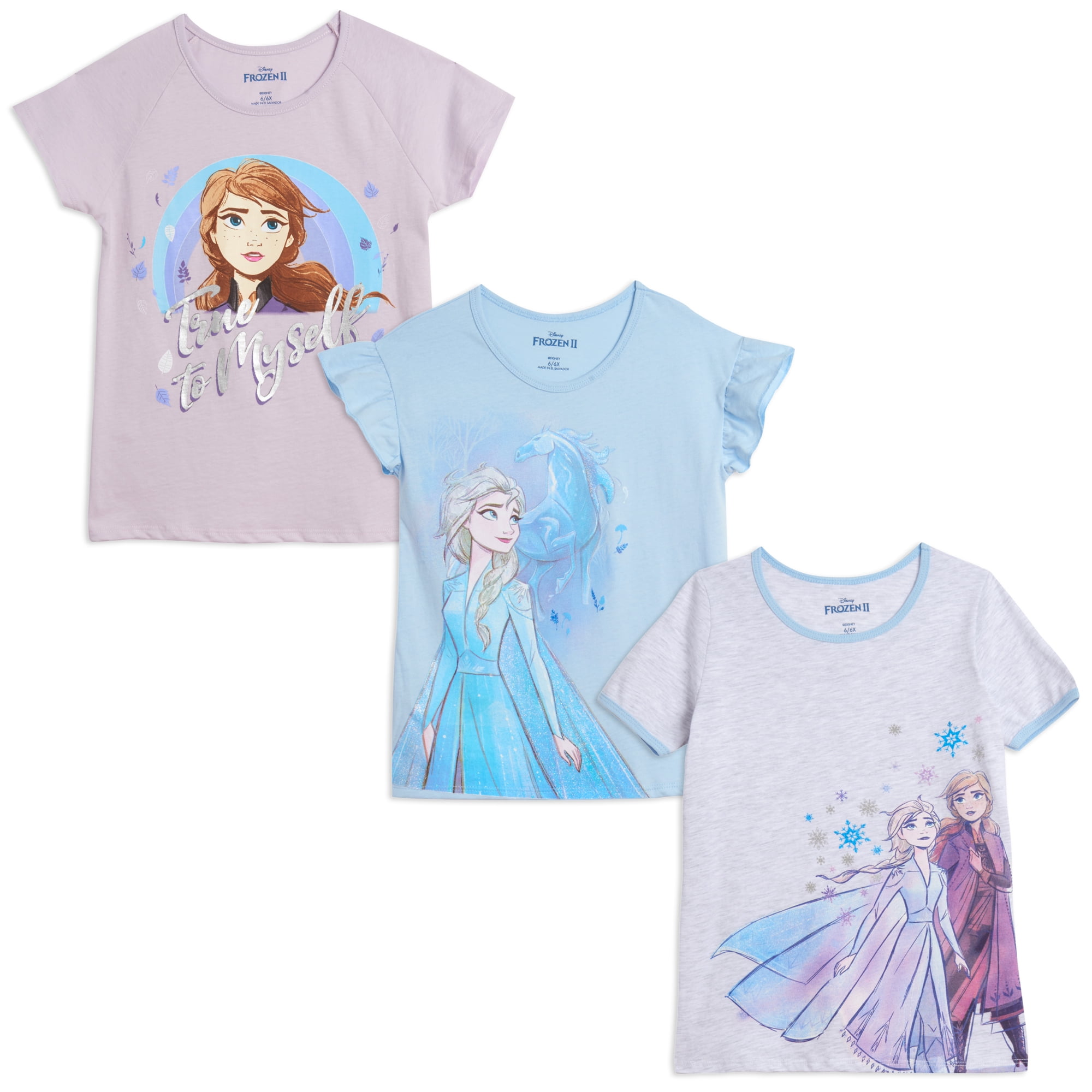 Disney Official Licensed Girls Frozen Elsa AnnaTop Tshirt Age 2 to 8 Years 