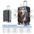 thumbnail image 5 of Goofa Oil Painting Tribal Wolf Pattern Luggage Covers For Suitcase,Suitcase Cover Protector Fit 18-32 Inch Luggage-Medium, 5 of 9