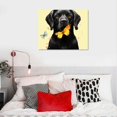 thumbnail image 3 of Orinice  Dog Animal Wall Art for Nursery Room Butterfly on Dog Nose Kids Bed Room Wall Decor 3 Panel Black and White Puppy Prints Picture for Pet Shop 20x16in, 3 of 3