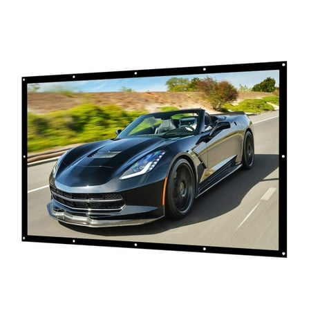 Projector Screen 16:9 100 120 150 Inch Projection Projector Screen Canvas White Curtain Screen 3D Film Portable Wall Mounted Projecting Widely Applied