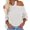 White, variant on Women's Solid Color Sexy Off Shoulder Loose Knit Sweater Top for Fall Winter Evening Events,Army Green,L