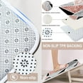 thumbnail image 4 of 4 Pcs Shower Curtain, Pink Silver Abstract 3 Pieces Shower Curtain with Non-Slip Rugs, Toilet Lid Cover andBath Mat, Bathroom Sets Decorations 72" x 72", 4 of 6