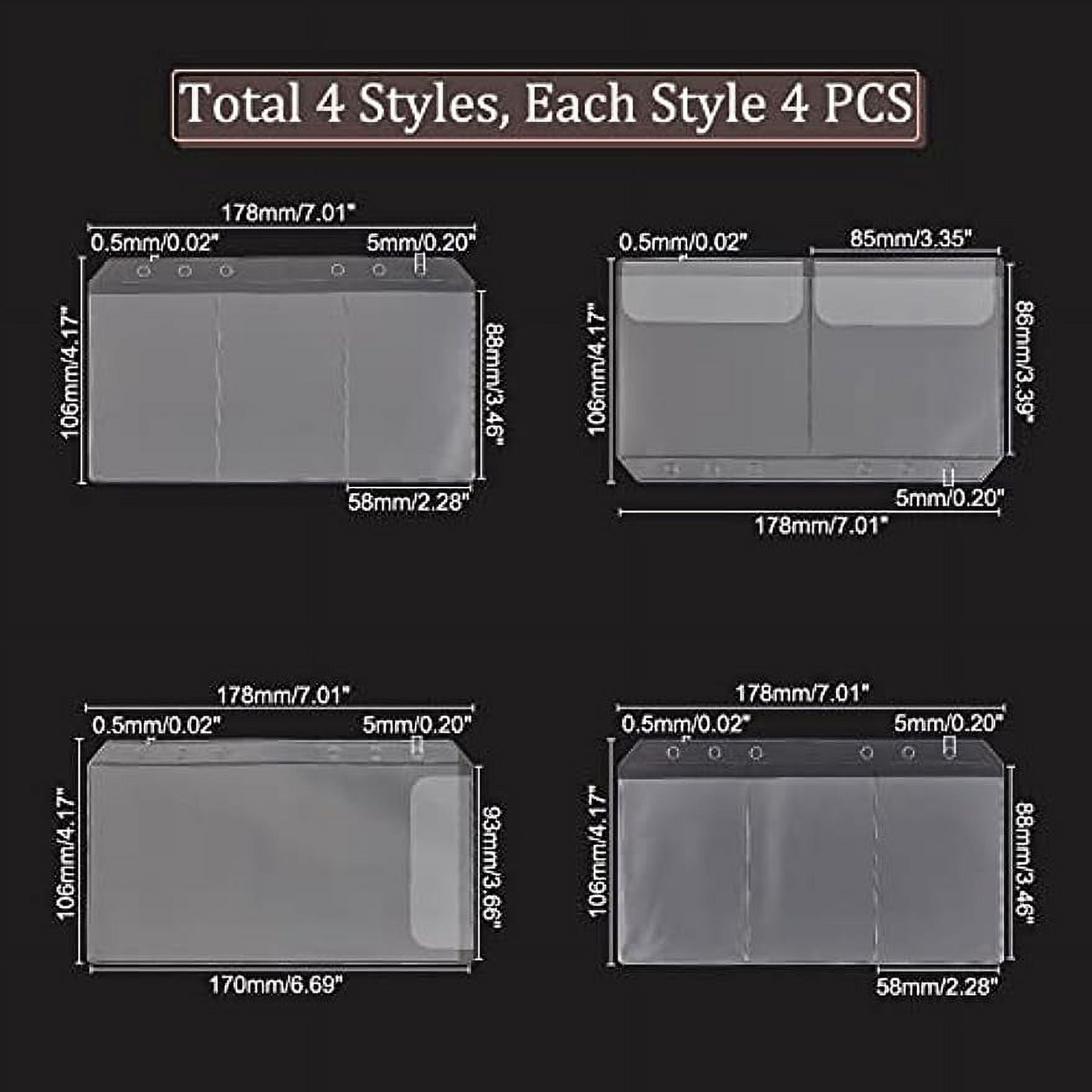 16 Pcs A6 6-Holes Binder Pockets Plastic Name Card Sleeves Pages Binder  Loose Leaf Bags Business Card Sleeves Pages Bill Pouch for Personal  Organiser A6 Notebook Binder - Walmart.com