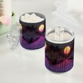 thumbnail image 2 of Yayeee 2 Pack Qtip Holder Bathroom Cotton Swab Canister with Lid Clear Dispenser Set, Black Neon Road, 2 of 6