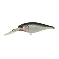 Berkley Flicker Shad Fishing Lure, Black Silver, 1/8 oz
