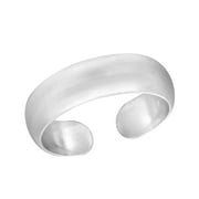 Simply Stylish Matte Satin Finish Sterling Silver Toe or Pinky Ring