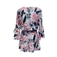thumbnail image 5 of Vestido HUOGUO de chifón estampado de manga larga con cuello en V y forma de A para mujer, 5 of 5
