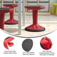 thumbnail image 2 of Flash Furniture Carter Adjustable Height Active Learning Stool For Classrooms, Backless Wobble Stool With 360-Degree Swivel, 14"" - 18"" H, Red, 2 of 5