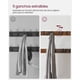 thumbnail image 5 of Perchero Zapatero, Perchero con Banco Recibidor, 4 en 1, 9 Ganchos Extraíbles, Barra Superior, para Entrada Pasillo, 33.7 x 77 x 183 cm, Industrial, Marrón Rústico y Negro, 5 of 9