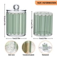 thumbnail image 3 of Stripes Pattern in Green with Lace Translucent Plastic Cans Storage Canisters with Lid Set of 2, 3 of 7
