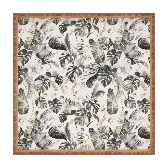 Society6 Marta Barragan Camarasa Wild Farah Large Square Bamboo Tray, 16" x 16"