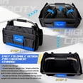 thumbnail image 6 of 18 Inch Open Top Tool Bag, Tool Bags for Men with 30 Pockets, 1680D Waterproof Fabric, Foldable Electrician Tool Bag with Rotating Handle, Reflective Tool Organizer for Men, Blue, 6 of 7