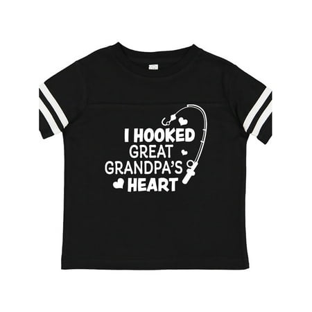 

Inktastic I Hooked Great Grandpa s Heart with Fishing Rod Gift Toddler Boy or Toddler Girl T-Shirt