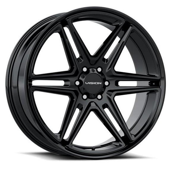 Vision  Gloss Black Chrome with Logo Wheel