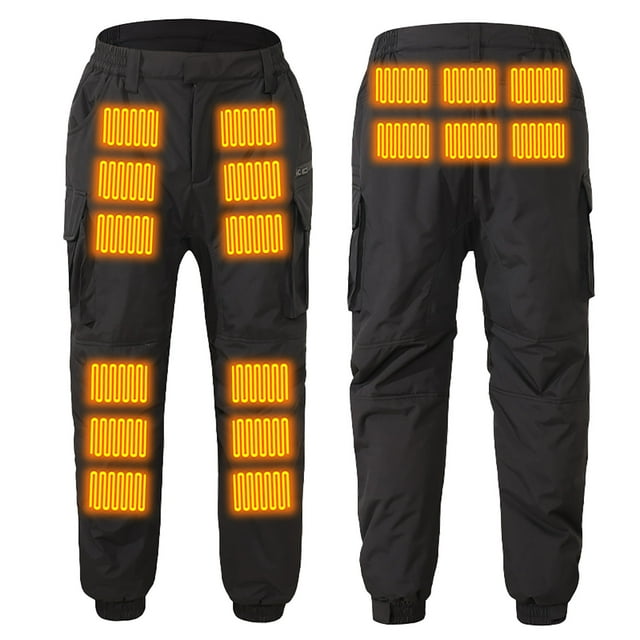 Yuyuzo Pantalon Chauffant pour Hommes Femmes USB Pantalon de Chasse Hiver Chaud Pantalon de Randonnée pour Randonnée Ski