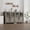 grey, variant on Modern Accent Multi-functional Buffet Sideboard Cabinet with 4 Glass Doors and Shelves, Farmhouse 55"W Large Storage Cabinet Console Table for Kitchen Dining Room, Living Room, Hallway