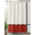 thumbnail image 2 of Shower Curtains for Bathroom-72"x84", Geometric Abstract Minimalist Splicing Art Waterproof Bath Curtain Grommet Shower Curtain Set with Hooks, Line Black Stripe Color Block Washable Bath Accessories, 2 of 6