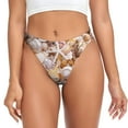 thumbnail image 1 of Balery Colorful Seashells Tangas de Algodón para Mujer con Estampado – Ropa Interior Sexy, Transpirable, G-string-Medium, 1 of 6