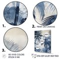 thumbnail image 3 of Designart "Shadowy Vintage Blue Palm Trees" Palms & Palm Trees Floater Framed Wall Decor, 3 of 5