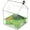 Green, variant on Pull-Out External Parrot Feeder - Transparent Bird Bath & Food Dispenser for Small Medium Birds, Easy to Clean Cage Accessory