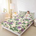 thumbnail image 4 of Homewish Retro Rustic Floral Full Size Sheets,Spring Natural Theme Bed Sheets,Purple Beige Green Sheet Sets For Girls Boys,Luxury Bedroom Decor,4 Pieces, 4 of 7