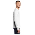 thumbnail image 3 of Port & Company Mens Long Sleeve Essential T-Shirt White X-Large, 3 of 6