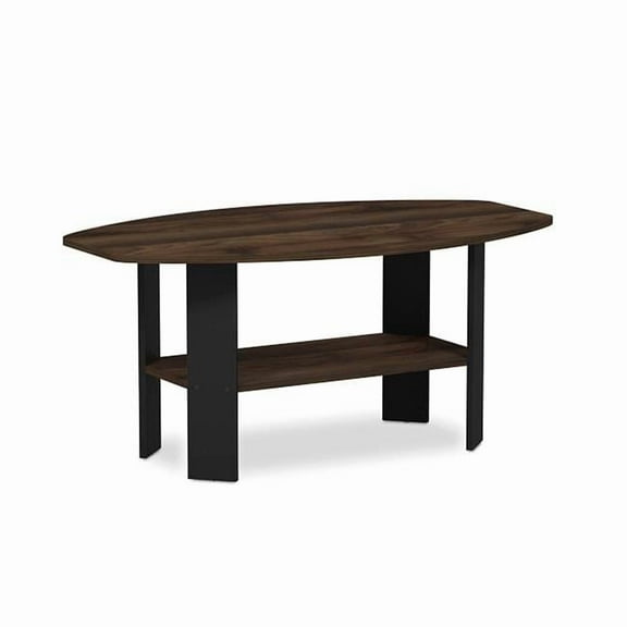 Simple Design Coffee Table, Columbia Walnut & Black - 16.25 x 35.5 x 21.5 in.
