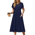 thumbnail image 1 of Vestido Zeagoo Summer para mujer Aline Flowy Azul Marino XXL, 1 of 6