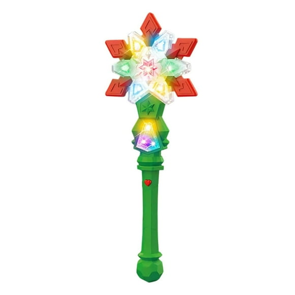 KEINXS Christmas Snowflake Wand for Kids Light Up Wand Multiple LED Colors Frozen Party Favors Holiday Stocking Stuffers for Kids Light Up Toys for Girls & Boys