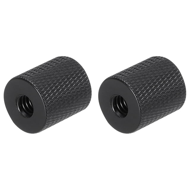 Adaptador de soporte de micrófono Uxcell 2Pcs 1/4 hembra a 3/8 hembra, adaptador de tornillo de aleación de aluminio, soporte de micrófono, negro