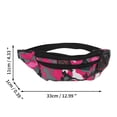 thumbnail image 3 of Unique Bargains 1 Pc Fanny Pack Thin Camo Waist Bag Rose Red, 3 of 6