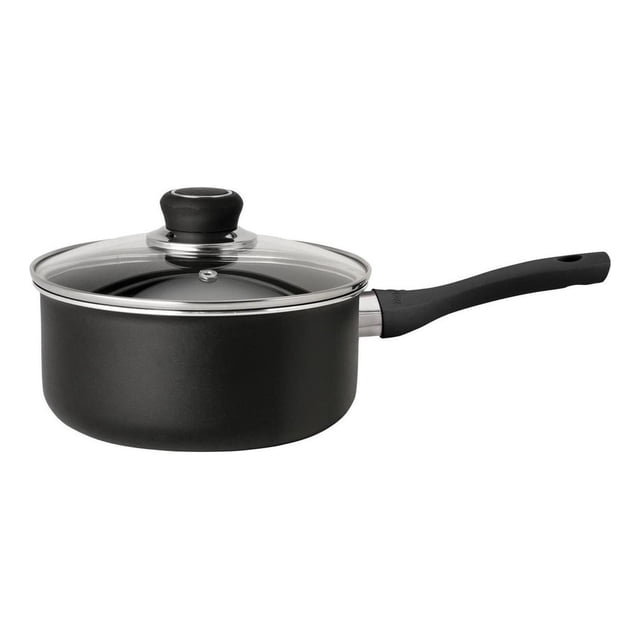 Olla Cacerola Hudson 18 Cm Antiadherente + Tapa De Vidrio