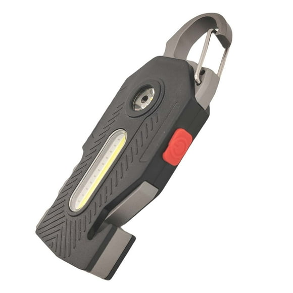 WELESHEI Lampe de Poche Multifonctionnelle 7 en 1 Porte-Clés Cob Lumière de Travail Lumineuse Rechargeable Portable Led Sos avec Ouvre-Bouteille Coupe-Ceinture Sifflet de Survie Tournevis pour Camping Marche Randonnée