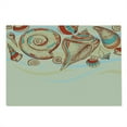 thumbnail image 2 of Seashells Cutting Board, Pastel Colored Macro Seashells Picked from Beach Drifts Coral Marine Mollusk, Decorative Tempered Glass Cutting and Serving Board, Large Size, Cream Red Teal, by Ambesonne, 2 of 5