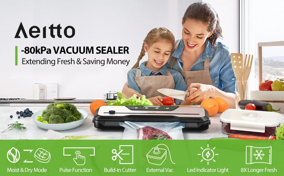 Wholesale MEGAWISE 80kPa Vacuum Sealer, One-Touch Automatic Food Saver with  Dry Moist Fresh Modes, Portable Vacuum Sealing Machine with 10 Vacuum Bags  & Cutter: Kitchen & Dining