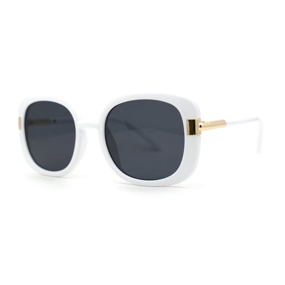 Womens Luxury Designer Butterfly Chic Retro Sunglasses White Black