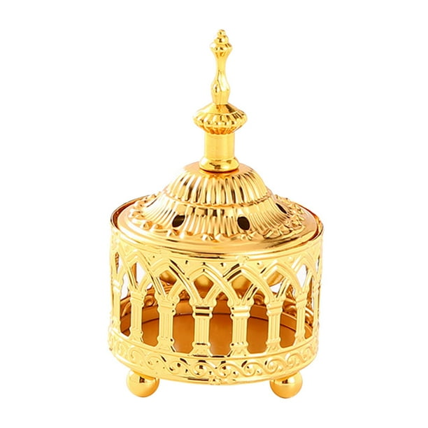 Candelabro decorativo Quemador de incienso Candelabro Incensario dorado Porta incienso Estilo 3