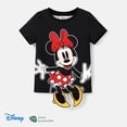 thumbnail image 2 of Disney Toddler Girls Graphic Tee, Minnie Mouse Character Outfit Cloth, Graphic Print Short Sleeve T-Shirt Minnie Black 7-8T, 2 of 6