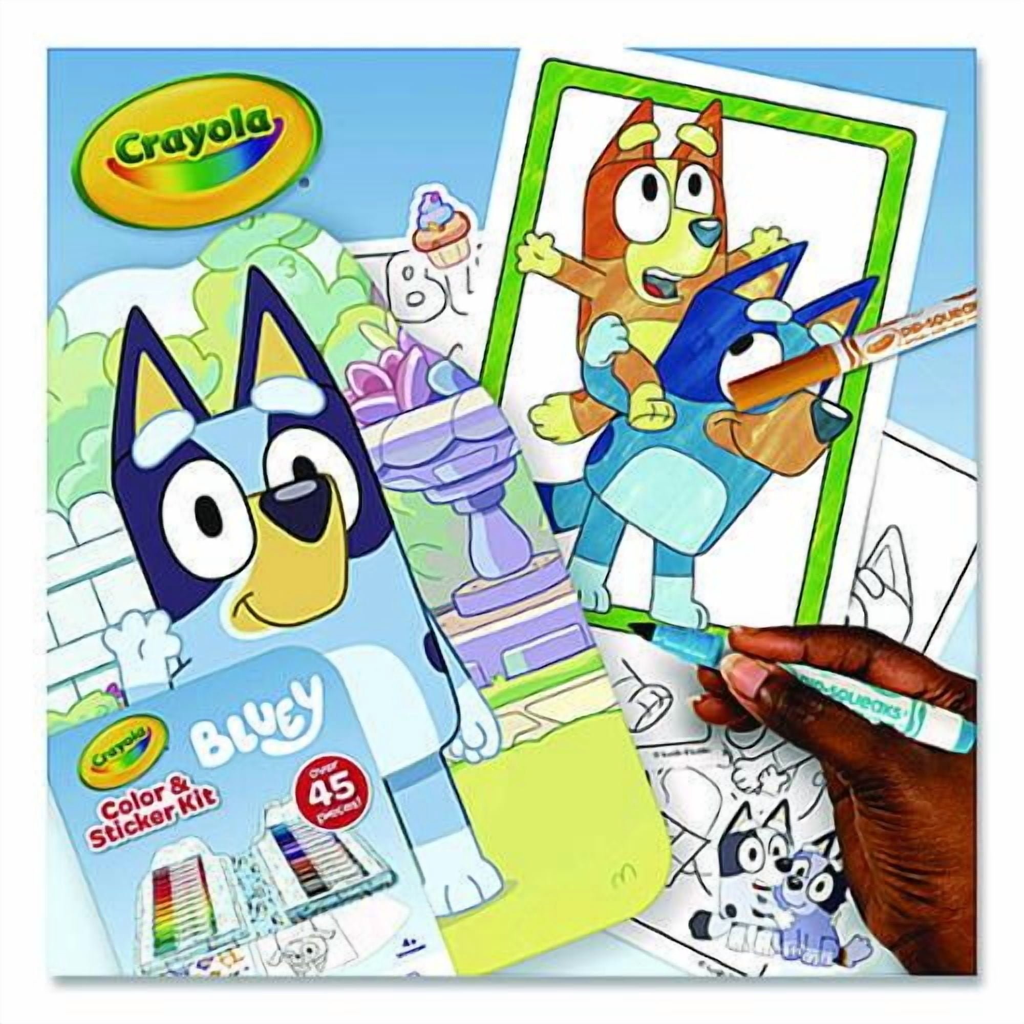 Bluey Color and Sticker Kit, Includes 26 Markers, Ages 5 and Up, 20 Pages | Bundle of 5
