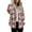 Pink, variant on Women's Fashionable Casual Zippered Hooded Sweatshirt Jacket with Christmas Print and Drawstring, Furry Plush for Winter,Pink,2XL