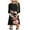 Coffee, variant on Christmas Jumper Women Christmas Sweater Dress Printed Long Sleeve Knit Mini Dress Xmas Tunic Dress Khaki,XL
