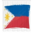 thumbnail image 3 of Ambesonne Filipino Shower Curtain, National Flag, 69"Wx84"L, Cobalt Blue Yellow, 3 of 3