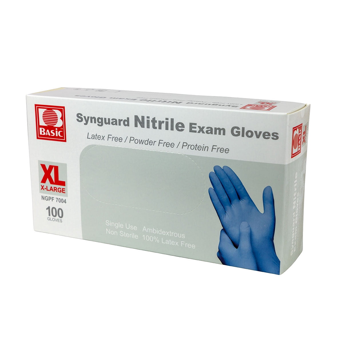 Medtexx Nitrile Exam Gloves Blue Box Of 100 Large 1count Powder Free 